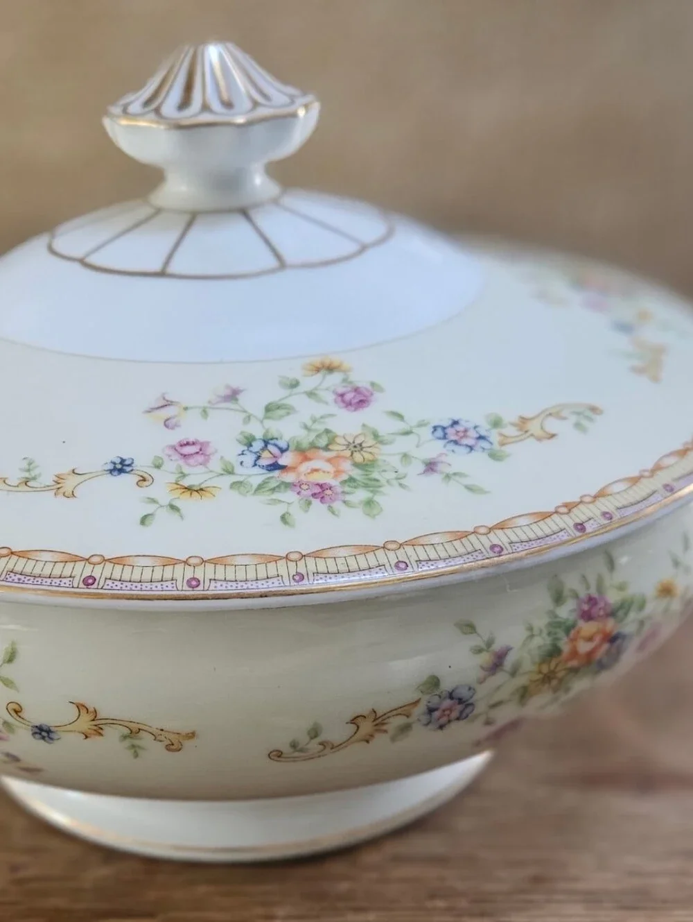 Vintage Mico Ware Covered Serving Bowl